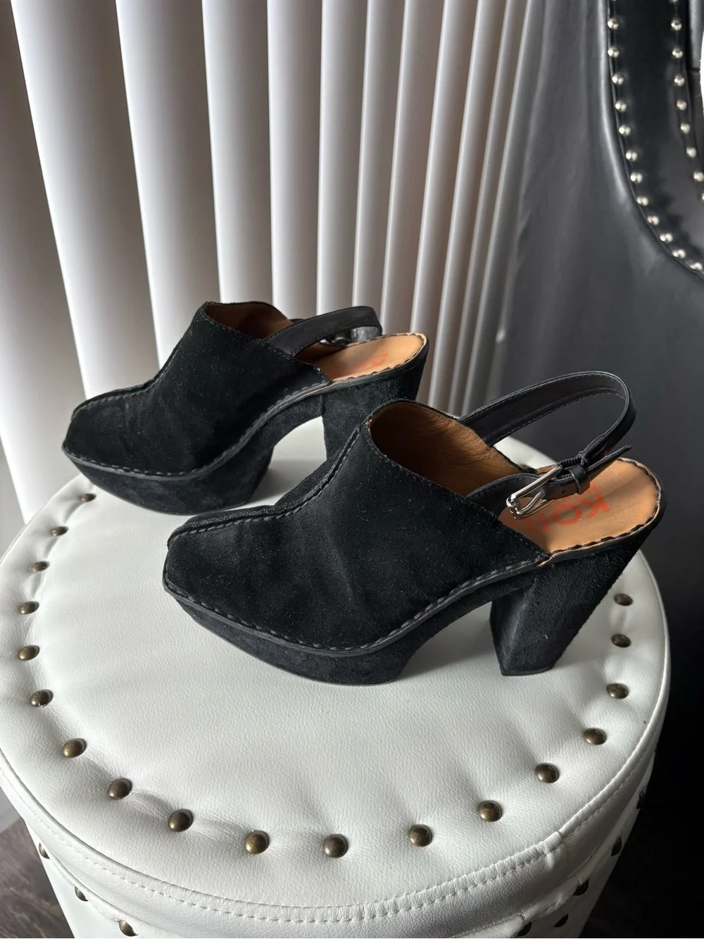 Michael Kors Black Suede Slingback Platform clog - Women